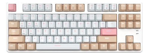 Ajazz Ak871 Red Shaft White Tea & Cheer No Light Diy