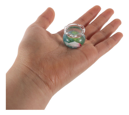 Minicasa De Muñecas Con Figuras De Peces Y Pecera En Miniatu