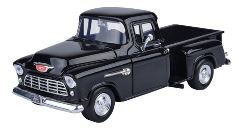 Chevrolet Stepside 5100 Pickup 1955 Esc 1:24 Motor Max Negro