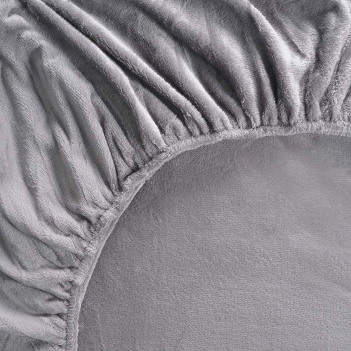 Lençol De Plush Queen Size Hedrons Inove Ardósia