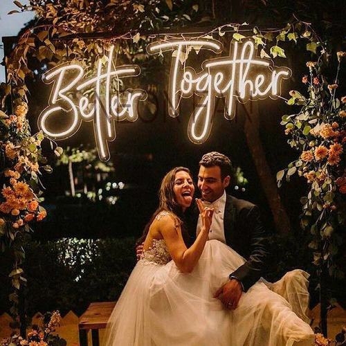 Cartel Neon Led Just Married - Varios Fiesta Boda