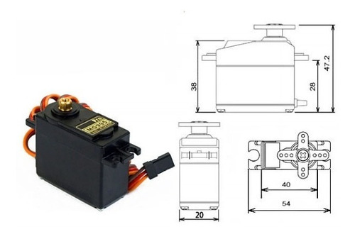 Servo Digital Tower Pro Mg995 Torque 15kg, Futaba Arduino