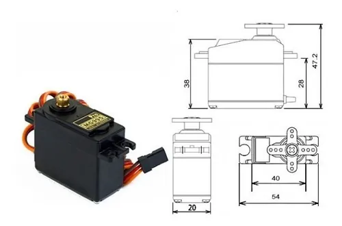 Servo Digital Tower Pro Mg995 Torque 15kg, Futaba Arduino