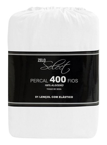 Lençol Zelo Select Com Elástico King - Percal 400 Fios - Toq
