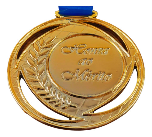 Medalha De Ouro Prata Ou Bronze Honra Ao Merito C/fita 70mm
