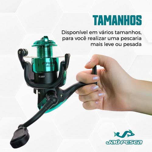 Kit Pesca Vara 1,80m 25lbs E Molinete 3000 6kg E Linha Mono