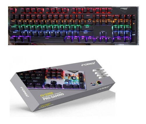 Teclado Gamer Mecánico Rgb Forev Fv-q302 