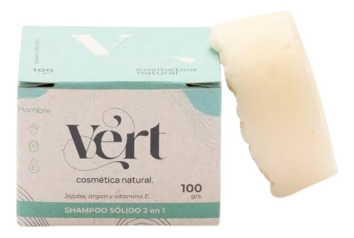 Shampoo Y Acondi Solido Promo Hombre 2 En 1 Natural Vegano