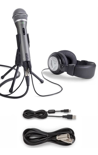 Kit Grabacion Samson Saq2u Microfono Usb + Auriculares Hp20