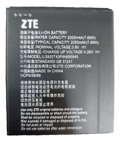 Batería Zte A3 Lite Blade L8 Li3820t43p4h695945