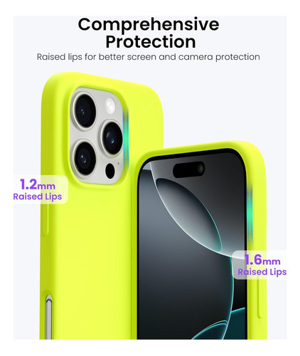 Capa Ornamto Para iPhone 16 Pro Max, Amarela Fluorescente, P