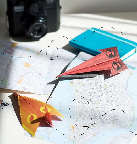 Diseña Mini Aviones De Papel Set Arte Crear Manualidades Diy