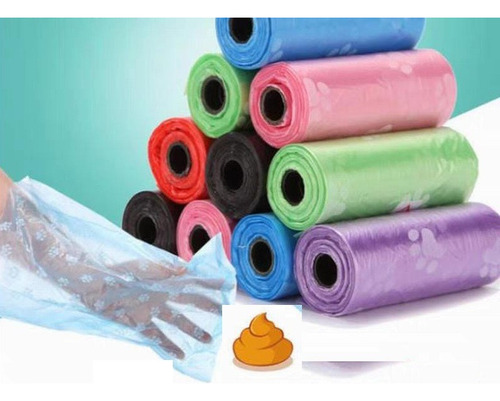 6 Rolos Refil Cata Caca 120 Saquinhos Higiênicos Para Cães
