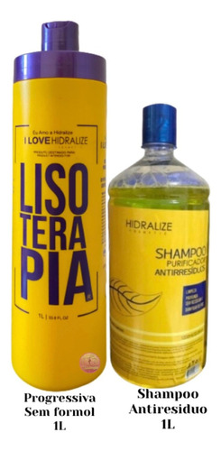 Gloss Escova Progressiva Lisoterapia Sem Formol + Shampoo 1l