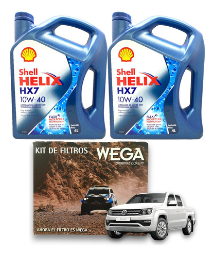 Kit Service Aceite Shell + 4 Filtros Amarok 2.0 2016 A 2024