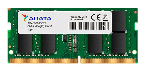 Memória Notebook Adata 8gb Ddr4 3200 Mhz - Ad4s32008g22-sgn
