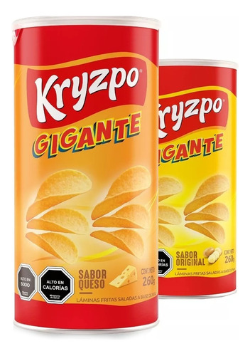 Papas Fritas Kryzpo Gigante Tarro De 260g - Elige Tu Sabor