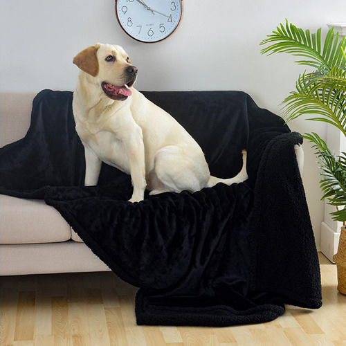 Manta Para Perro, Impermeable, De Franela, Para Negro S