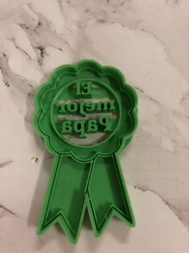 Cortante 3d Medalla El Mejor Papa Galletita Dia Del Padre