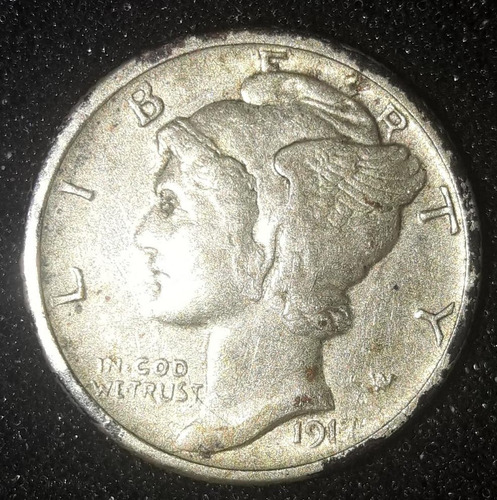 Imagem 4 de 4 de Moeda One Dime Ano 1917 Estados Unidos