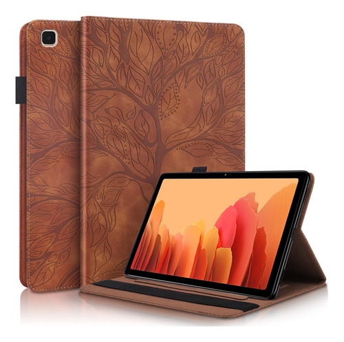 Funda Para Galaxy Tab A7 2020 + Tarjetero Brown