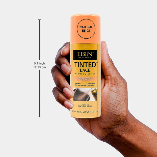 Spray Tintura Renda Peruca Ebin 80ml Bege Natural