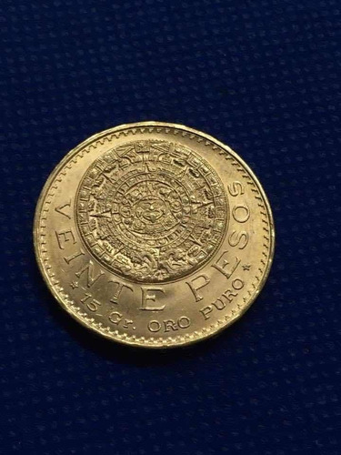 Moneda Azteca 20 Pesos Oro Auténtica