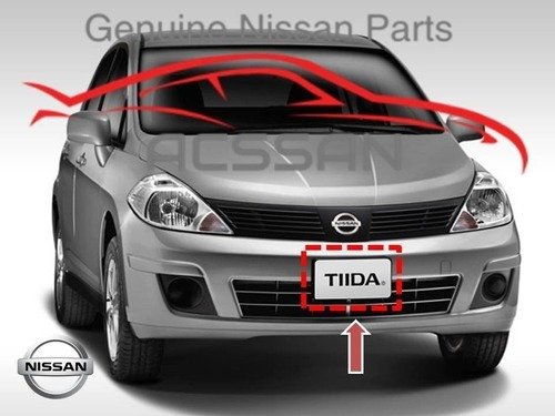 Porta Placas Delantero Tiida Hb 2013 Nissan Original