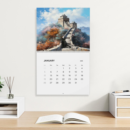 Calendario 2025 Calendario De Pared Colgante Calendario Mens
