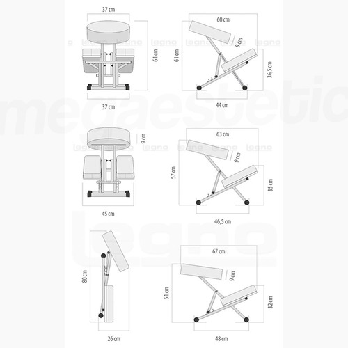 Imagem 6 de 7 de Cadeira Ergonômica De Joelho Postural - Kneeling Chair Black