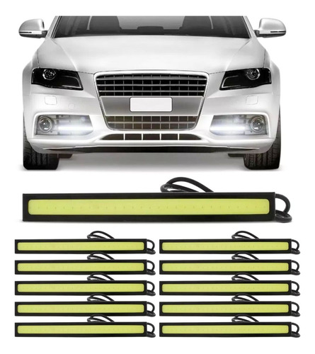 Kit 10 Placa Cob Led Daylight 17cm Luz Diurna Com Dupla Face