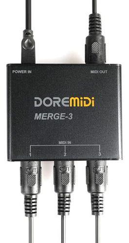 Entrada Midi Doremidi Merge-3 Suporte Para 2 Saídas Midi