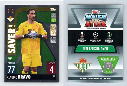 Carta Match Attax  Champion 21-22/ Claudio Bravo