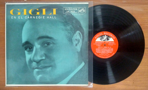 Beniamino Gigli En El Carnegie Hall Disco Lp Vinilo