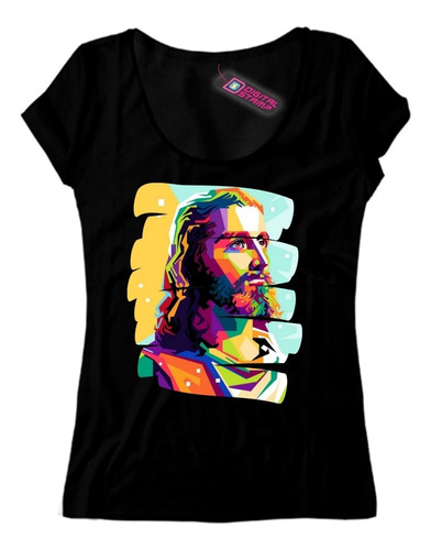 Remera Mujer Jesus Jesucristo Pop Art 29 Dtg Premium