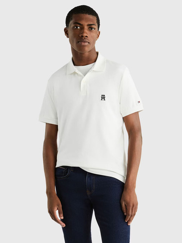 Polo Regular Fit Small Logo Blanco Tommy Hilfiger