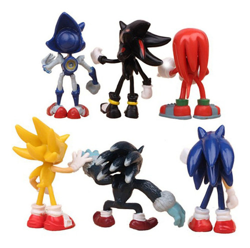 Sonic 2nd Generation Toys Pvc Figura De Ação Brinquedo 6pcs