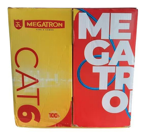 Cabo De Rede, Cat6 305m Vermelho, Utp 4 Pares - Megatron