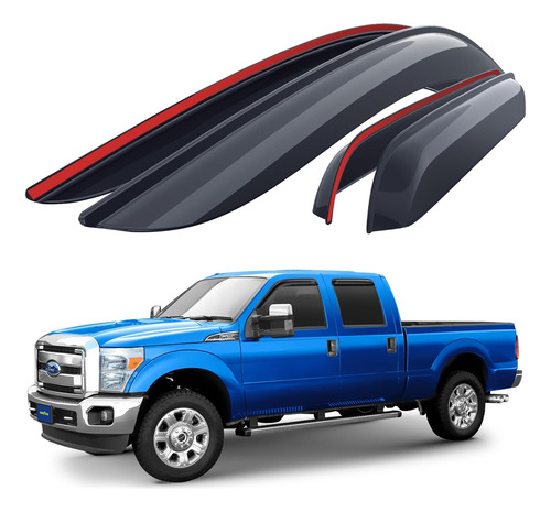 Deflectores De Ventana Irrompibles Camiones Ford F250 F...