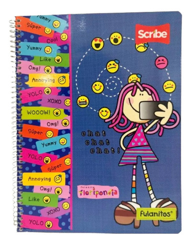 2 Cuadernos Scribe Profesional Fulanitos Cuadro Ch 100 Hjs