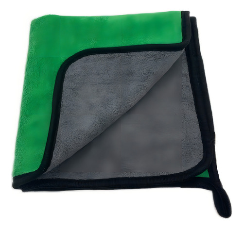 Pano De Microfibra Automotivo Limpa Sem Risco 600gsm 40x40cm Cor Verde-cinza