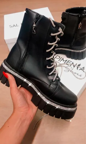 Bota coturno sales sal e pimenta