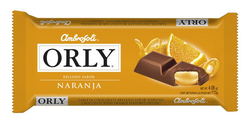 Chocolate Orly Ambrosoli 115gr Naranja(1 Unidad )-super