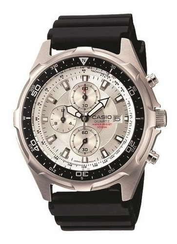 Reloj Hombre Casio Amw330-7a Malla Resina Crono Sumergible