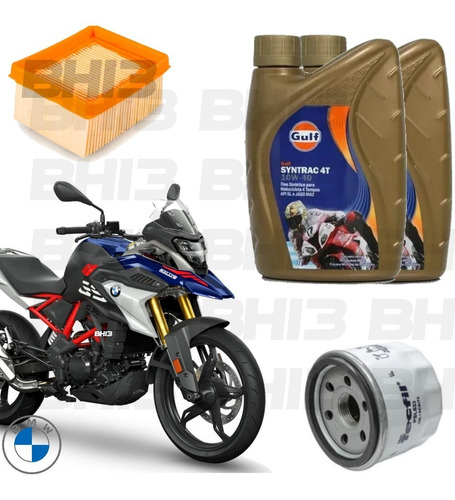 Gulf 10w40 Kit Troca Óleo Bmw G 310 Gs G 310 R Psl633