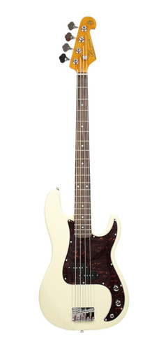 Contra Baixo Sx Spb62+ 4 Cordas Vintage Wh