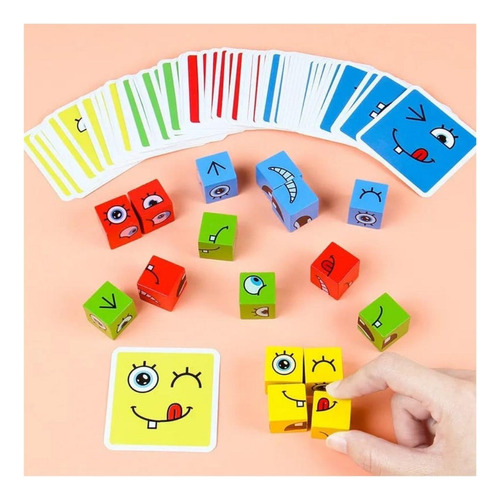 Puzzle Bloques De Madera Expresión Juego