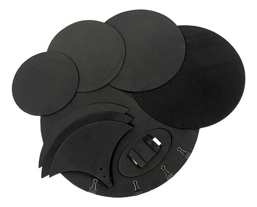De 10 Piezas Drum Mute Pad Practice Pad Hi Hat Y 2 Cymbal