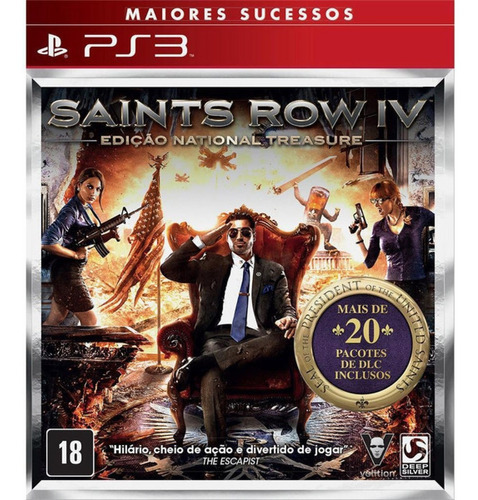 Jogo Saints Row Iv Edicao National Treasure Ps3 Midia Fisica