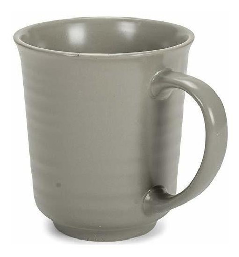 Juego De 4 Tazas De Café Con Acabado De Esmalte Gris Mate, 1